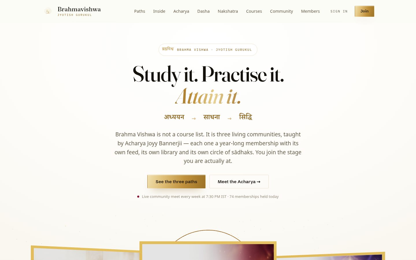 Brahmavishwa website, built on Igniter